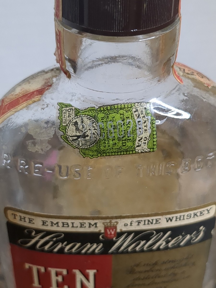 Hiram Walker's Ten High Bourbon Whiskey Vintage/Antique