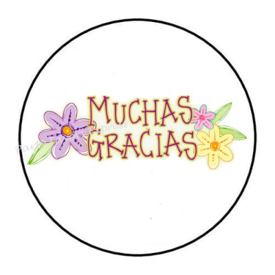 10cm Auto-Aufkleber Sticker Decal Laptop Farbe bunt Muchas Gracias Rund R3966