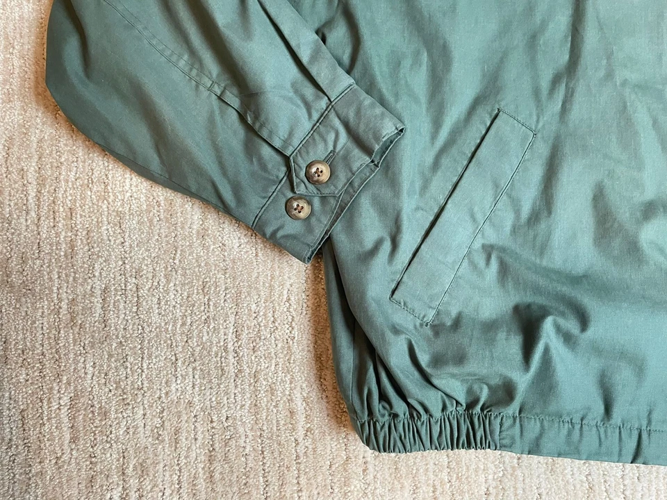 Vintage Trader Bay Jacket Mens XL Green Full Zip Windbreaker 80s - Image 3 of 4