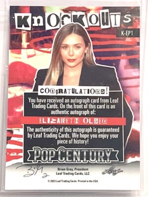 【1/1】 Leaf POP CENTURY ELIZABETH OLSEN 1/1 PACK FRESH 2023 Leaf Pop Century ELIZABETH OLSEN