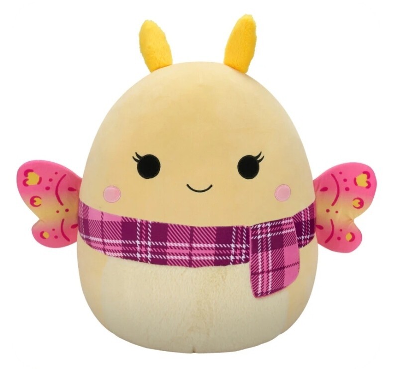 Rare 20 Inch Miry the Yellow Moth With Plaid Scarf Squishmallow 20