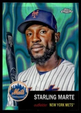 2022 Topps Chrome Platinum Aqua Lava Starling Marte /299 New York Mets #129