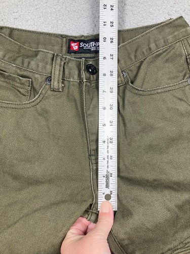 Southpole Jeans BOYS 14 26x26 Olive Green Moto Skater Rocker Grunge Streetwear - Picture 5 of 18