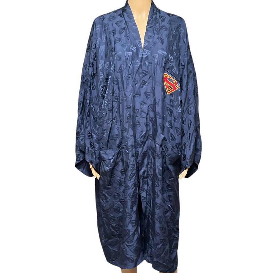 Superman Silk Kimono Robe DC Comics Unisex One Size 1997 Missing Belt ...