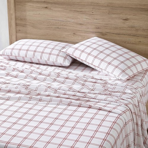 Brushed Cotton Flannel Full Sheet Set - Gift-Ready Plaid Bedding for Cozy Nights - Picture 4 of 10