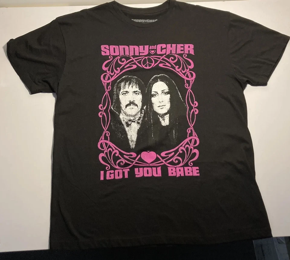 Camiseta SONNY & CHER 'I GOT YOU BABE' Talla XL Camiseta TV Rock Usada 100% Algodón Foto 2 de 4