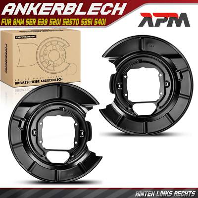 2x Spritzblech Bremsscheibe Hinten für BMW 5er E39 520i 525td 535i 540i