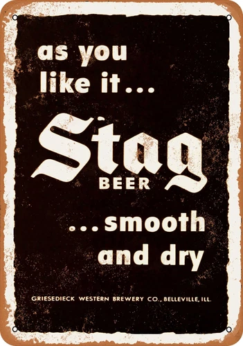 METAL SIGN - 1949 Stag Beer - Vintage Look Reproduction