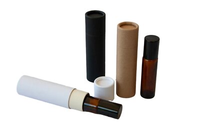 50 pcs 10ml Glass Roller Bottles with Paper Tube Protective Packaging