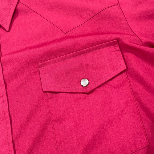 VTG Malco Modes Western Shirt Mens 17X36 Red Pearl Snap Cowboy Rodeo Made In USA - Picture 3 of 17