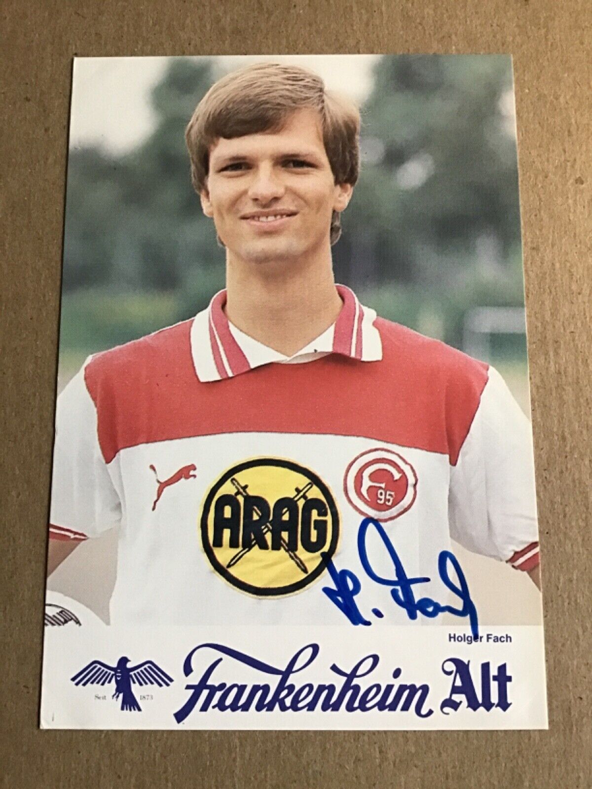 Holger Fach, Germany 🇩🇪 Fortuna Düsseldorf 1983/84 hand signed