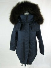 Tatras Blue Goose Down Removable Raccoon Fur Trim Hood Jacket Size 2