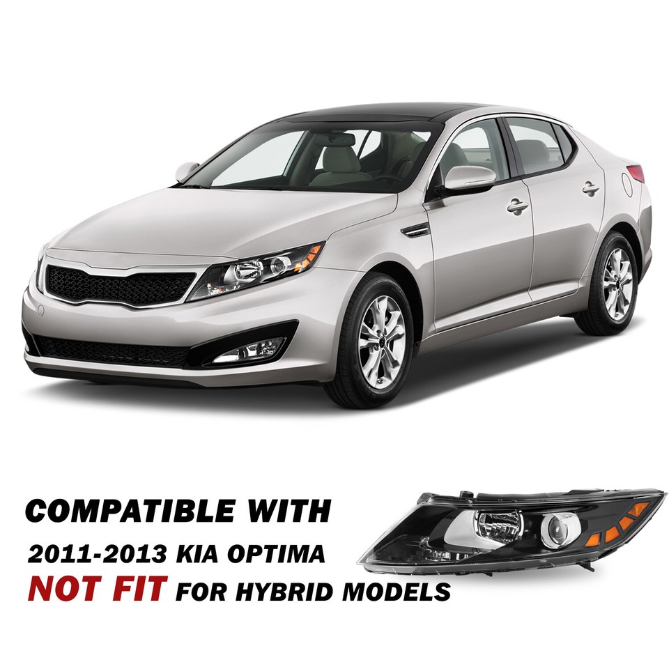 For 2011 2012 2013 Kia Optima Halogen Projector Headlight Assembly eBay