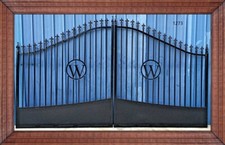 On Sale  1273 Steel Iron Driveway Entry Gate 14' Residential Home Security