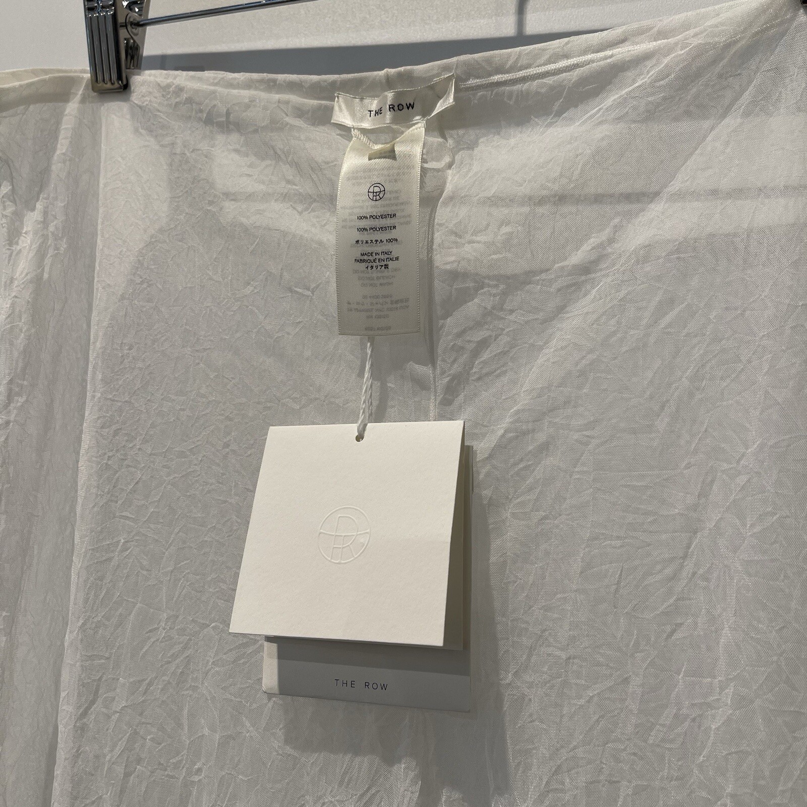 FILA Pantaloni donna The Row bianchi Ensley gamba skinny taglia L prezzo al pubblico 550 stile matrimonio