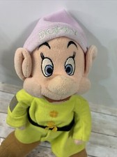 Disney Store 12" Dopey of Snow White And The Seven Dwarfs Authentic Vtg Plush