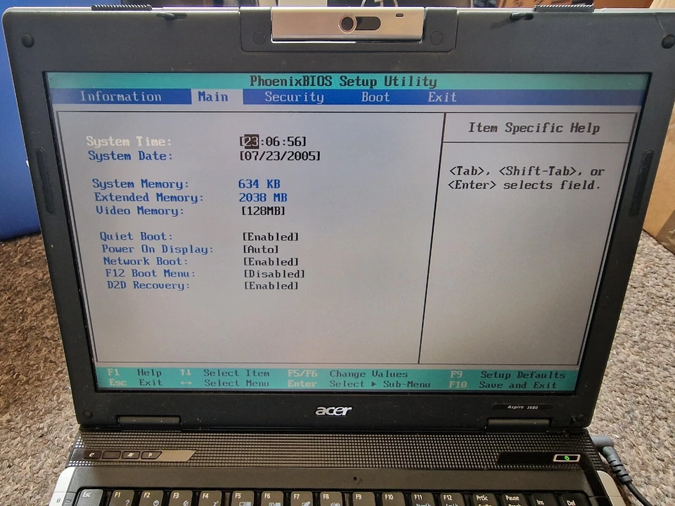 Acer Aspire 3680 Series ZR1,  Intel Celeron M420 Cpu @ 1.6 GHz, 2 Gb Ram - Image 3 of 4