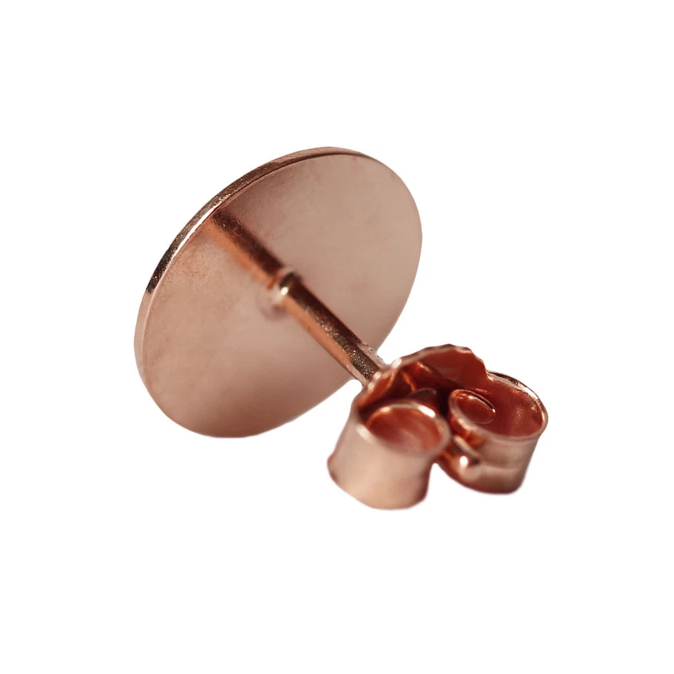 10 x Ohrstecker Rohlinge mit Platte 925er Silber rosévergoldet 14ct 3-10mm - Bild 4 von 4