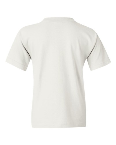 Gildan Youth Heavy Cotton Tee Crew Round Neck Plain Solid T-Shirt White medium - Bild 2 von 4