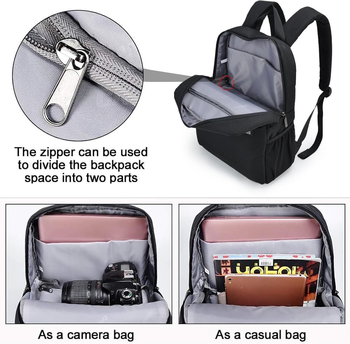 caden multifunction photography & laptop backpack Camera Bag with 14