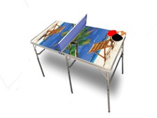 Beach Chair Twin Portable Table Tennis Ping Pong Folding Table w/Accessories