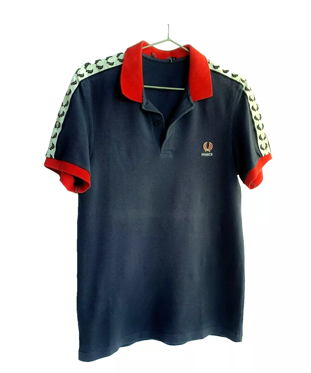 Fred Perry France Blue Short Sleeve Polo T Shirt Size M