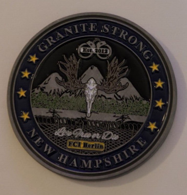 DOJ Federal Bureau of Prisons, FCI Berlin, NH, EST. 2012, Challenge Coin