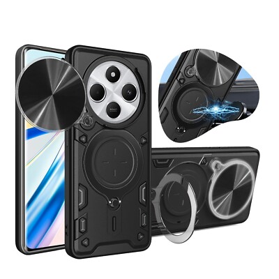 Slide Camera Protec Armor Back 360 Ring stand Case For Xiaomi Redmi 14C 4G 6.88''