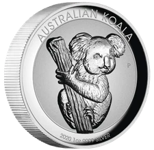 2020 First INCUSED High Relief Koala 1oz Dollar $1 Silver Proof Coin
