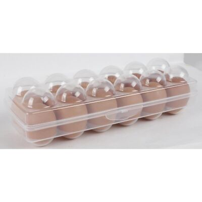 15 Stück Eierdosen für je 12 Eier Set Hühnereier Box aufbewahren mit Deckel 15x
