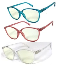 Cat Eyes Womens  Computer Anti Reflective Tinted Lens Reading Glasses Sun Reader