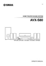 Yamaha AVXS-80 Sound System Owners Manual