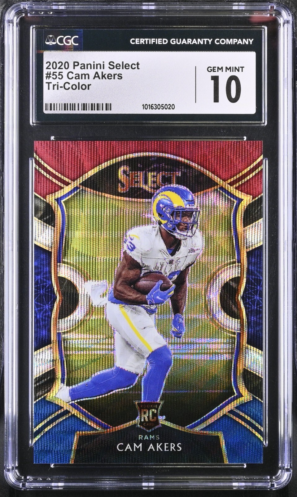 2020 Panini Select #55 CAM AKERS Tri-Color Prizm /199 GEM MINT 10 + FREE SHIP!