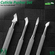 CUTICLE PUSHER INGROWN TOENAIL LIFTER MANICURE PEDICURE NAIL CARE TOOLS (4 PCS)