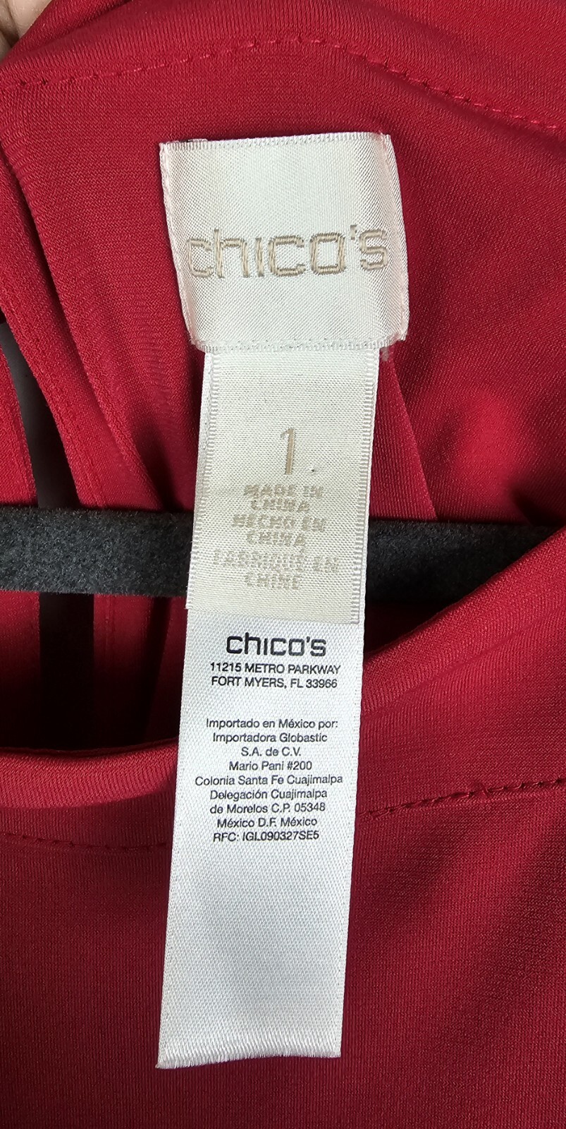 Chico's Solid Red Jumpsuit Blouson Cold Shoulder … - image 10
