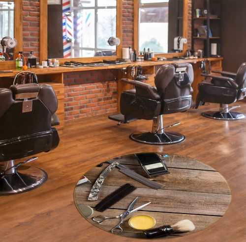 3D Schaber H458 Barber Shop Spiel Rutschfest Matte Elegant Foto Teppich Sin - 第 1/5 張圖片
