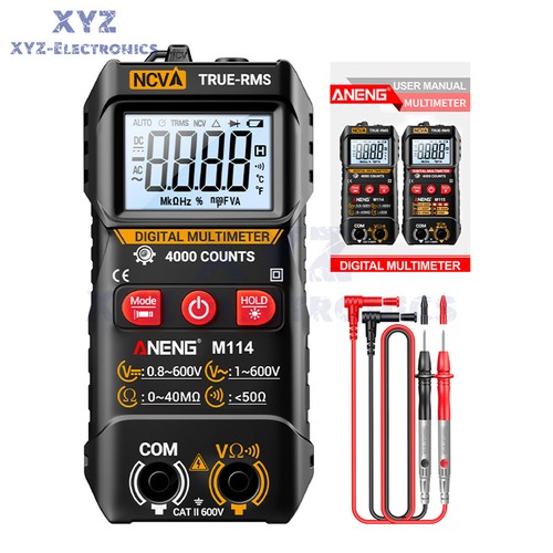 ANENG Multimetro Digitale Voltmetro Automatico Resistenza NCV Tester Elettricista - Foto 22 di 26