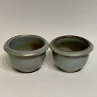 Set of 2 Frankoma Pottery Plainsman Prairie Green BP Custard Cups 2.5"