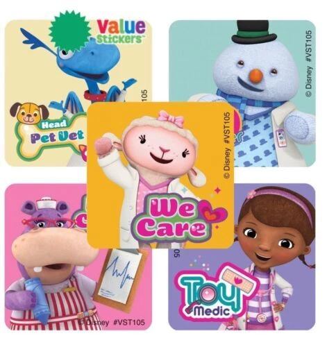 Calcomanías del partido Disney Doctora juguetes rellenos
