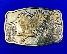 American Eagle Society Official Patriotic USA Commemorative Vintage Belt Buckle