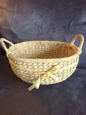 CRABTREE & EVELYN SMALL YELLOW HERITAGE BASKET - VERY RARE - USED