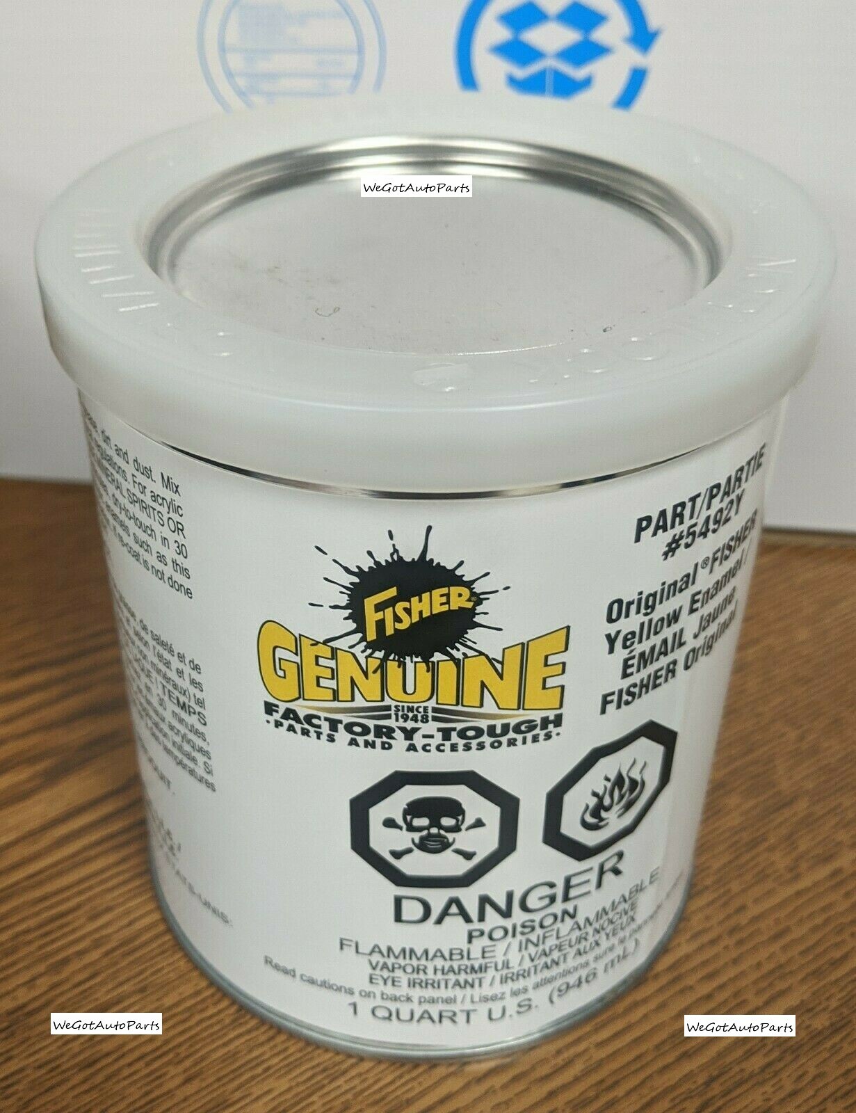 Fisher Snow Plow OEM Yellow Blade Paint Enamel 1 Quart 5492Y eBay