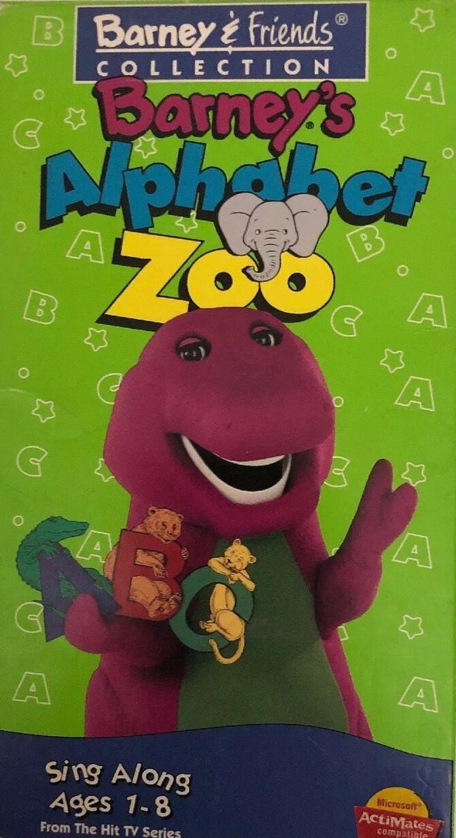 Vhs Barney Barneys Alphabet Zoo Vhs 1994 Barney Friends