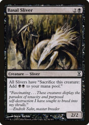 Basal Sliver NM/M Time Spiral Black Creature English MTG Magic Regular 96