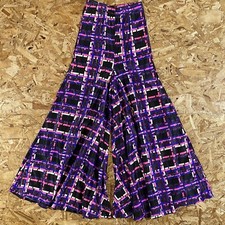 Vintage 70s Colorful Super Flare High Waist Stretch Pants Womens Size 24  x 30"