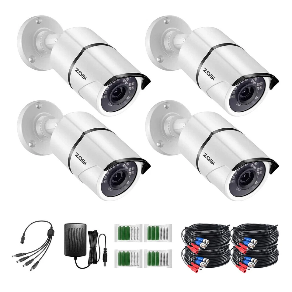 Kit de cámaras de seguridad para exteriores ZOSI HD 1080P 2MP para sistema DVR de vigilancia en el hogar Foto 3 de 4