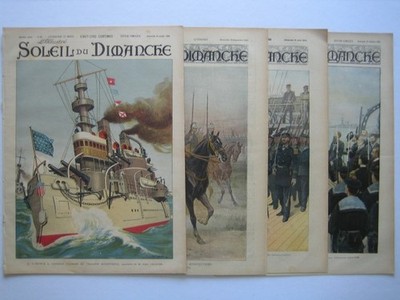 LOT 4 NO MAGAZINE NEWSPAPER SOLEIL DU SUNDAY WATERCOLOR LALAUZE IOWA CRUISER