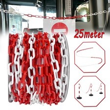 25m Absperrkette Kunststoffkette Plastikkette Sicherheitsabsperrung Warnkette