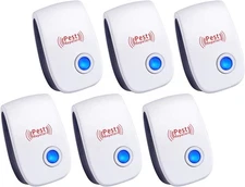 6x Ultrasonic Pest Repeller Electronic Plug-In Rodent Mice Rat Home Control NEW
