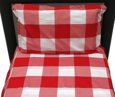 Lenzuolo Bossi Ambrogio rosso 7271 tinto filo singolo -Escluso sotto lenzuolo